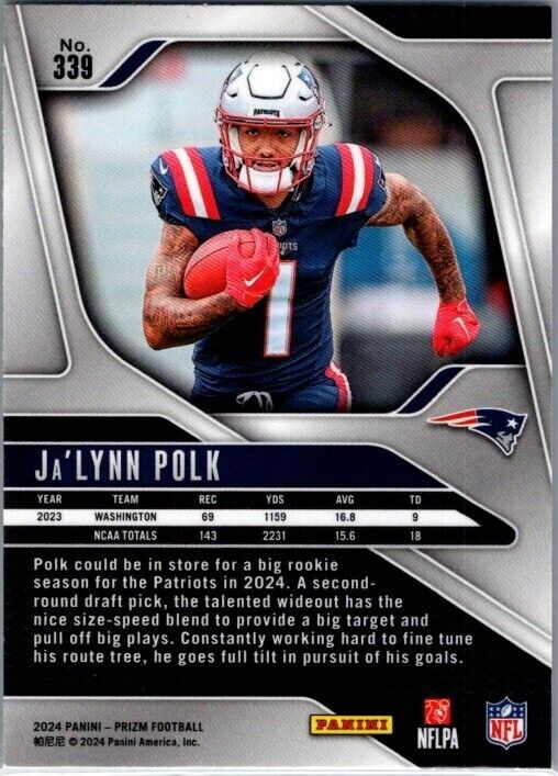 2024 Panini Prizm - #339 Ja'Lynn Polk Rookie (RC)