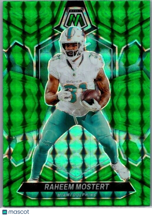 2024 Panini Mosaic - Green Mosaic Prizm #136 Raheem Mostert