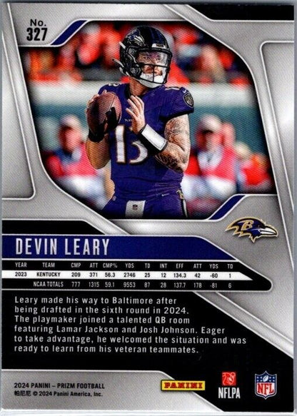 2024 Panini Prizm - #327 Devin Leary Rookie (RC)