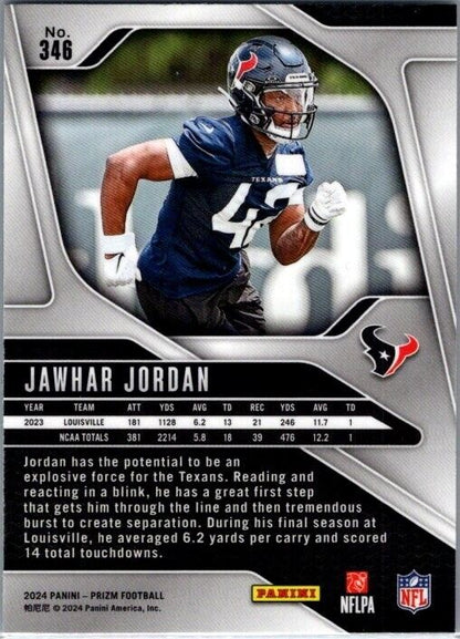 2024 Panini Prizm - #346 Jawhar Jordan Rookie (RC)