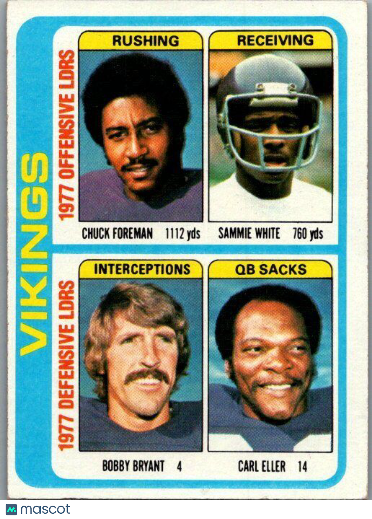 1978 Topps #515 Chuck Foreman / Sammy White / Bobby Bryant / Carl Eller