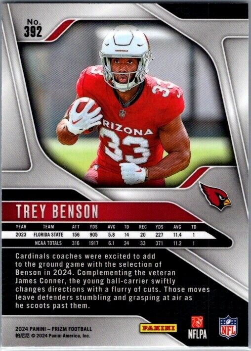 2024 Panini Prizm - #392 Trey Benson Rookie (RC)