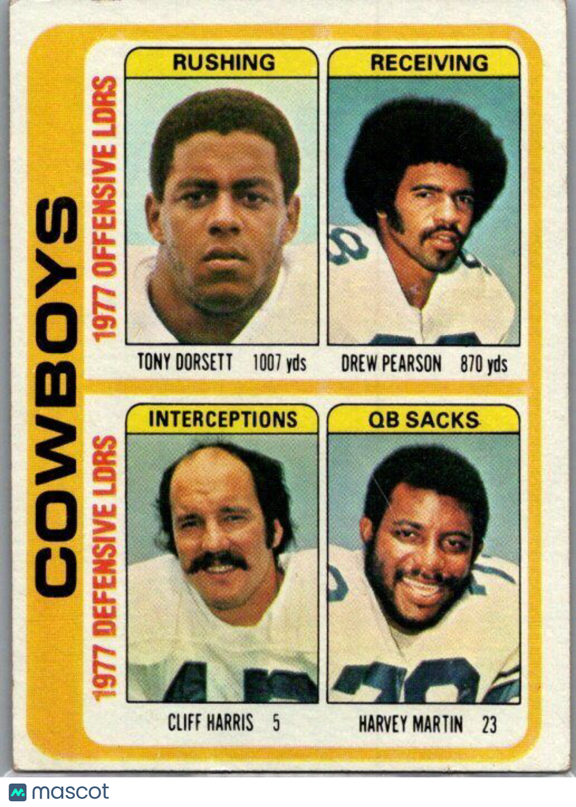 1978 Topps #507 Tony Dorsett / Drew Pearson / Cliff Harris / Harvey Martin