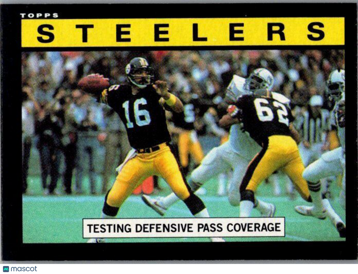 1985 Topps #351 Steelers Team Leaders (Testing Defensive Pass Coverage)