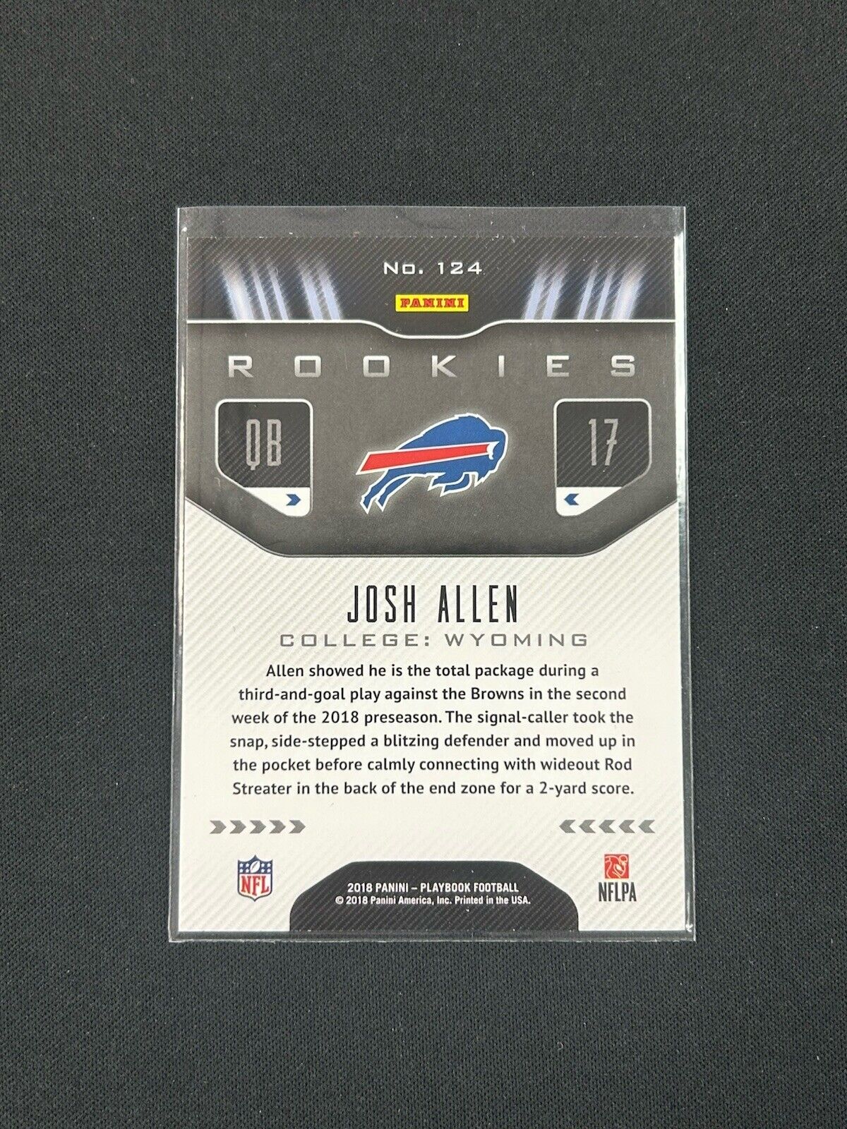 2018 Panini Playbook - Rookie #124 Josh Allen RC