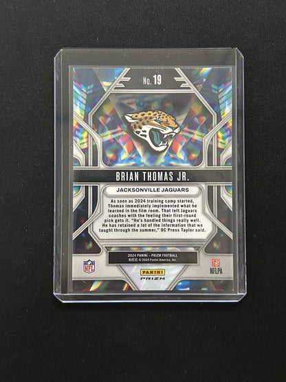 2024 Panini Prizm Silver Prizmatic #19 Brian Thomas Jr RC