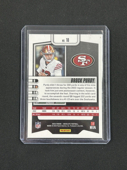 2023 Panini Absolute - Red Squares #18 Brock Purdy /499