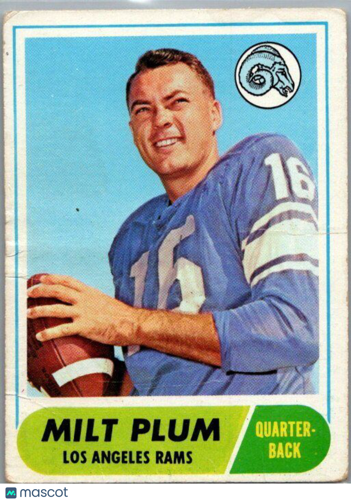 1968 Topps #104 Milt Plum