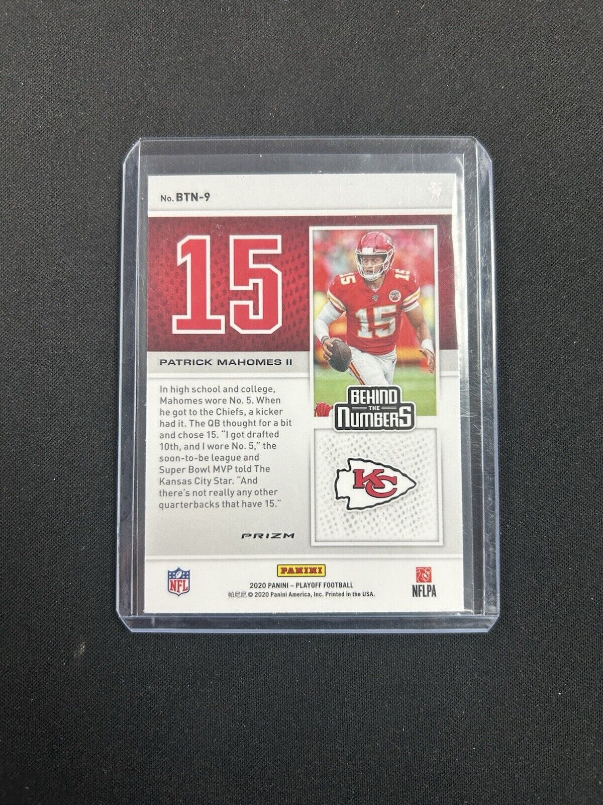 2020 Panini Playoff - Behind The Numbers Silver #BTN-9 Patrick Mahomes