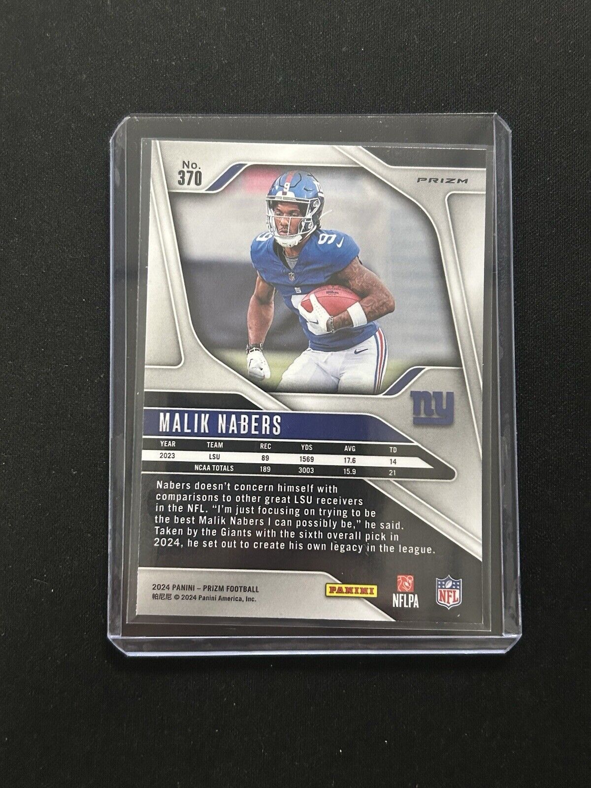 2024 Panini Prizm Red White and Blue #370 Malik Nabers RC