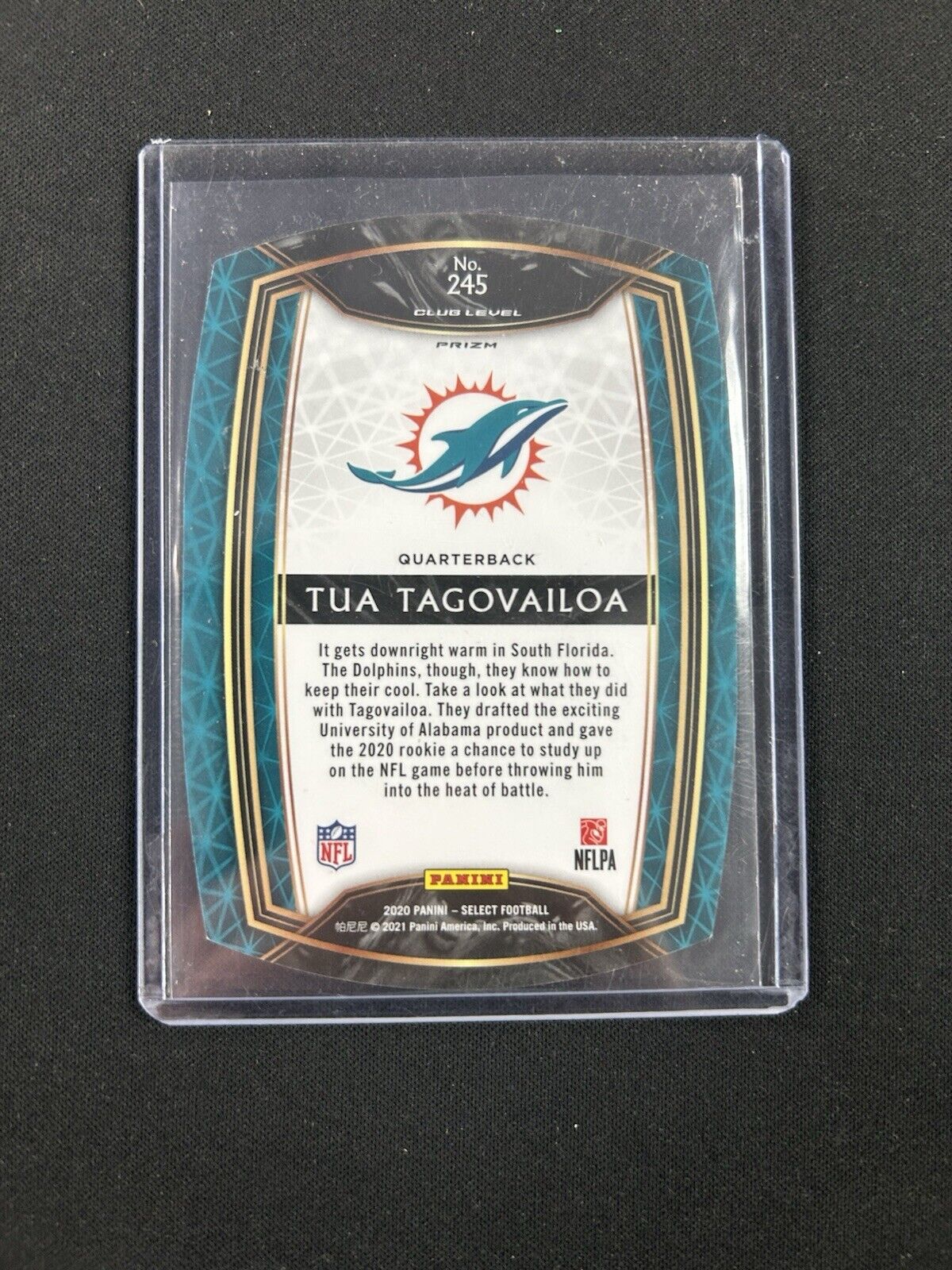 2020 Panini Select Club Level Die Cut Green #245 Tua Tagovailoa