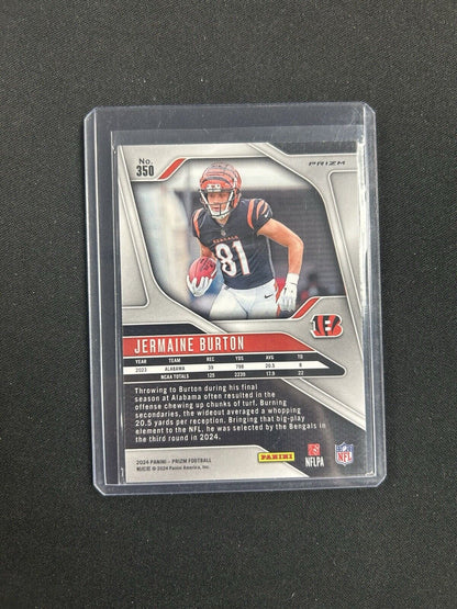 2024 Panini Prizm Silver Prizm #350 Jermaine Burton RC