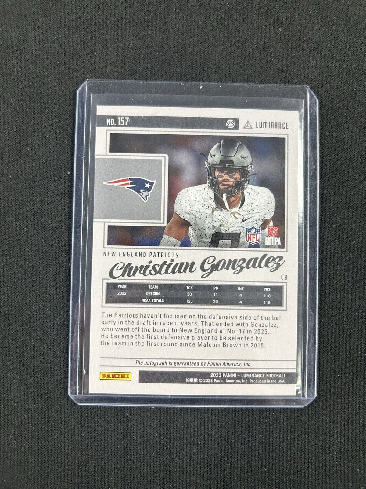 2023 Panini Luminance Auto Christian Gonzalez /350 RC