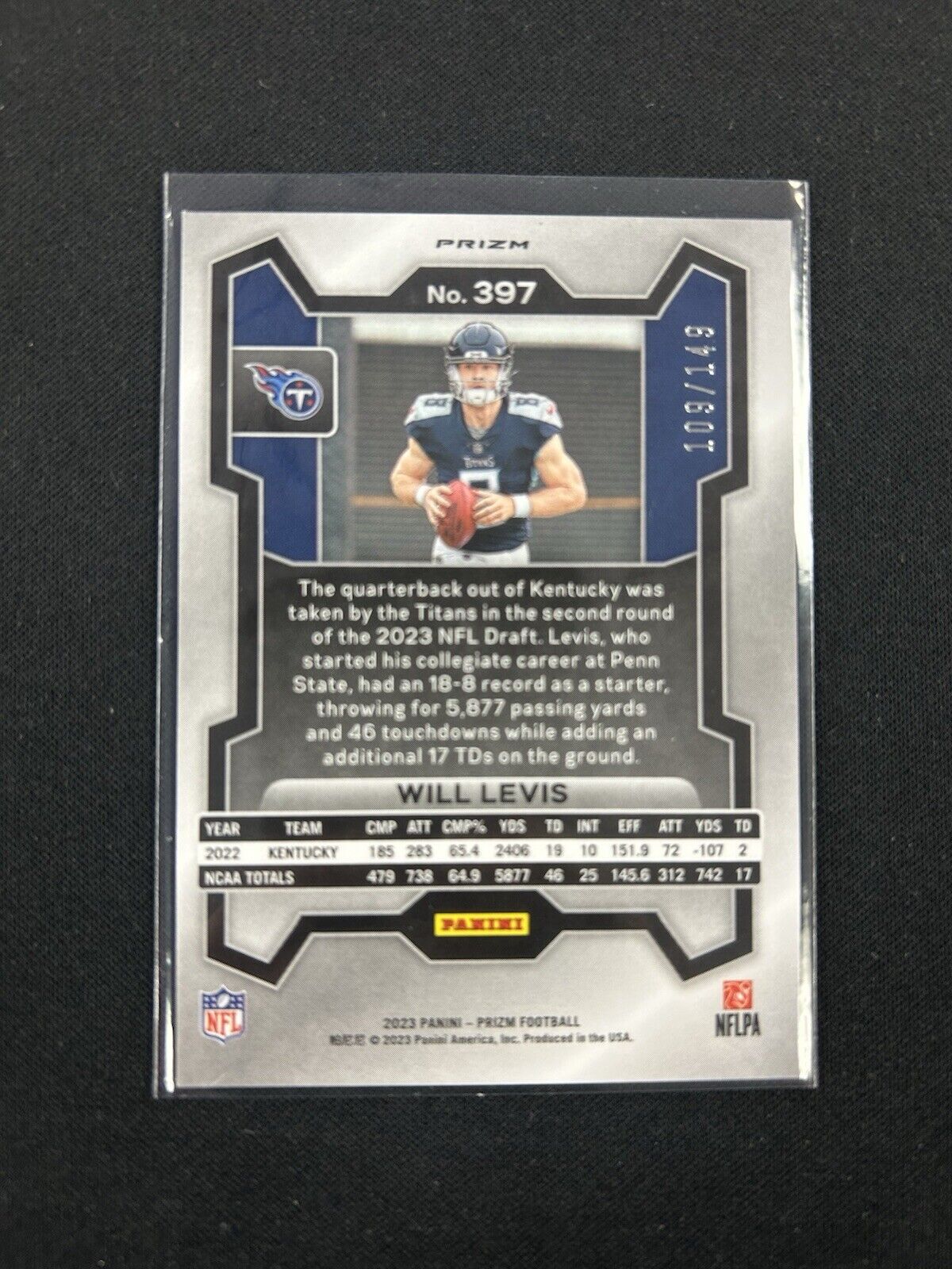 2023 Panini Prizm Red Wave Will Levis /149