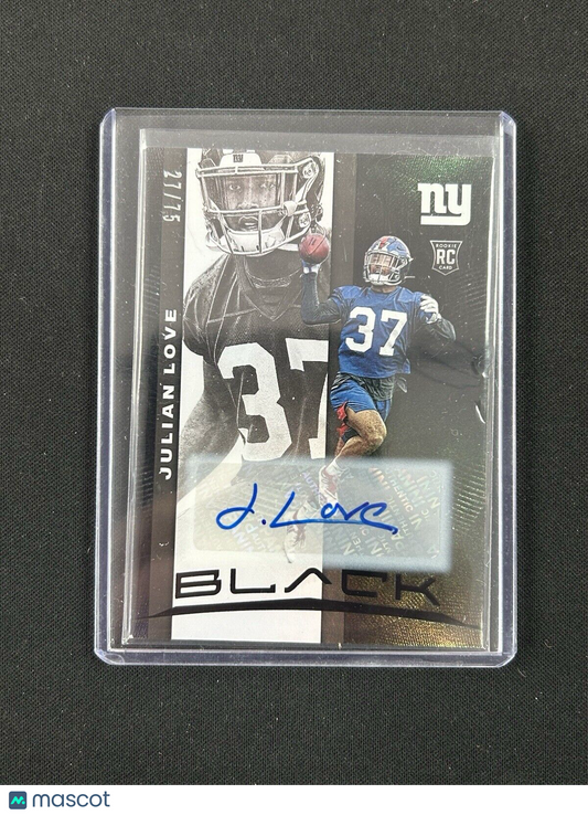 2019 Panini Black Julian Love Auto /75