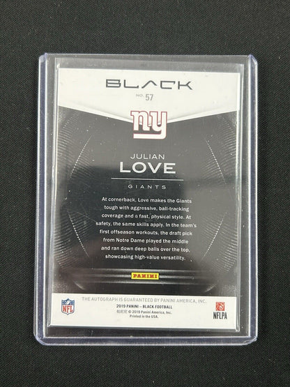 2019 Panini Black Julian Love Auto /75