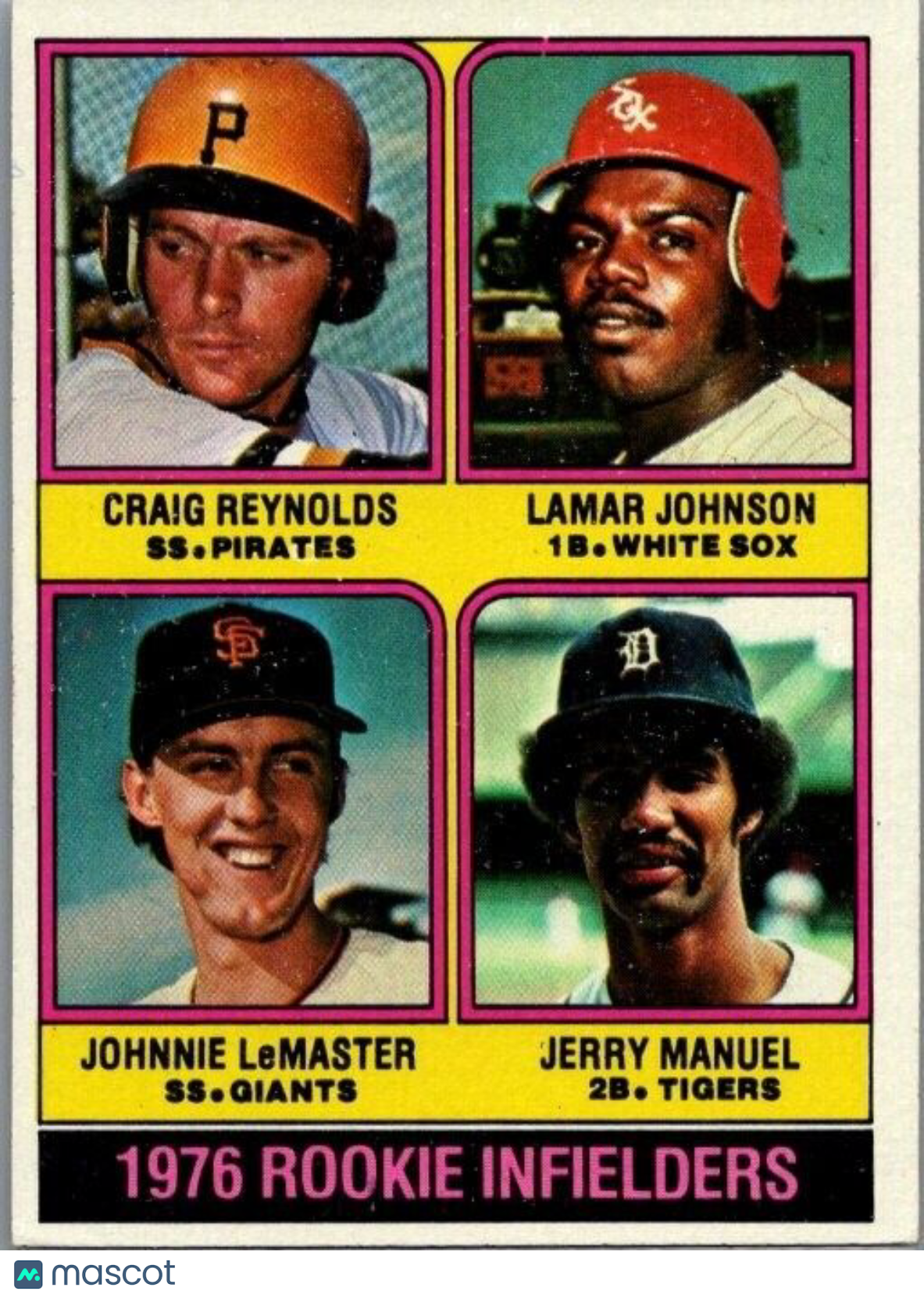 1976 Topps - 1976 Rookie Infielders #596 Reynolds, LeMaster, Manuel (RC)