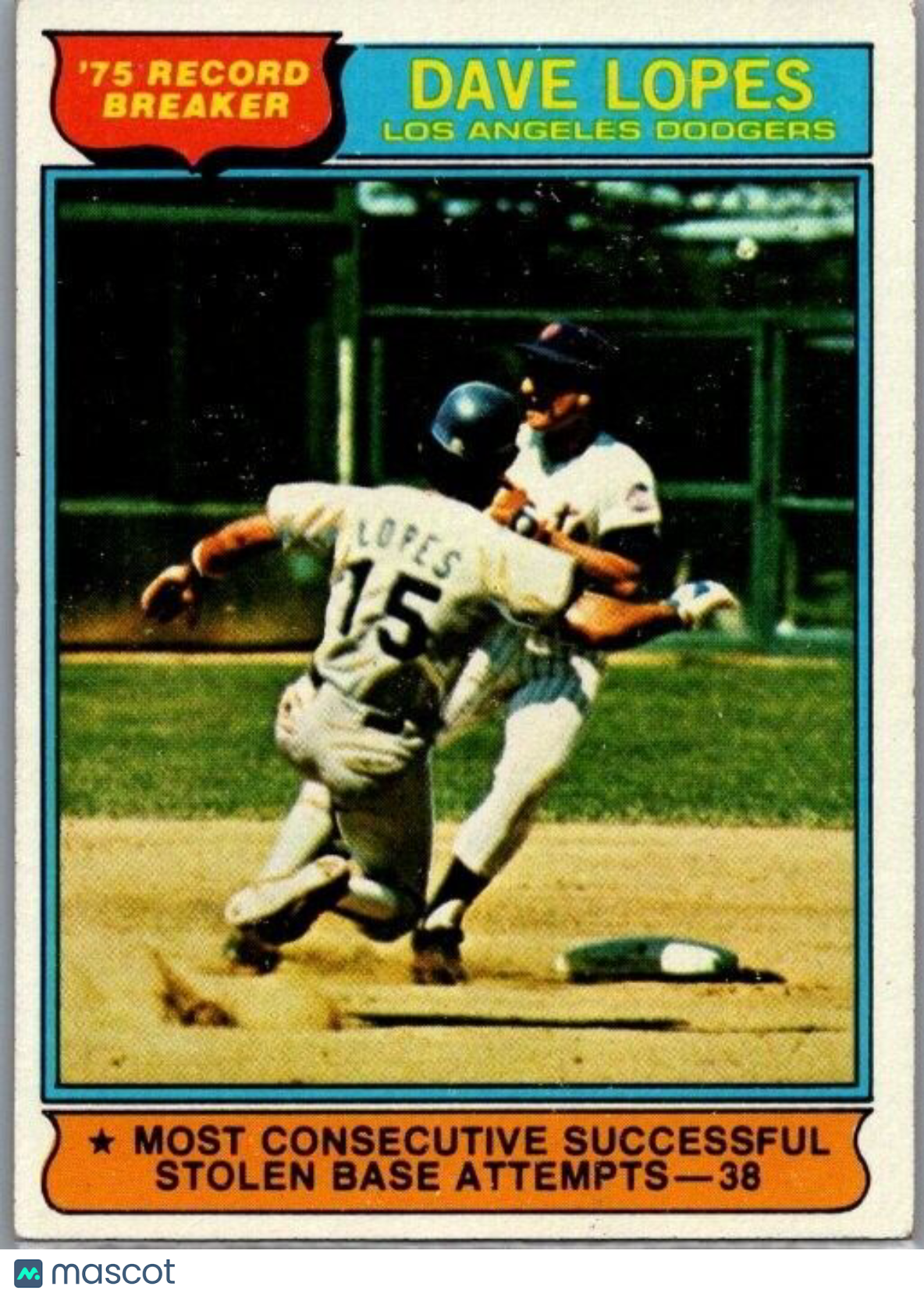 1976 Topps - '75 Record Breakers #4 Davey Lopes