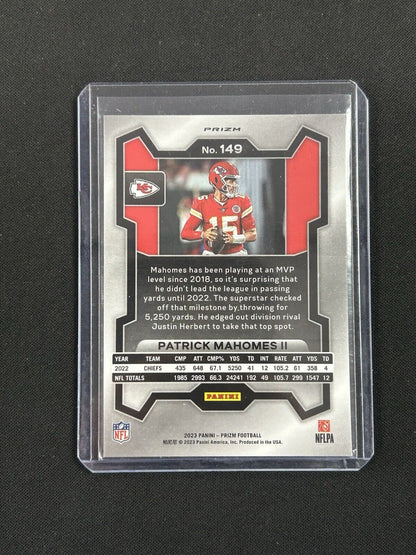 2023 Panini Prizm Orange Lazer #149 Patrick Mahomes II