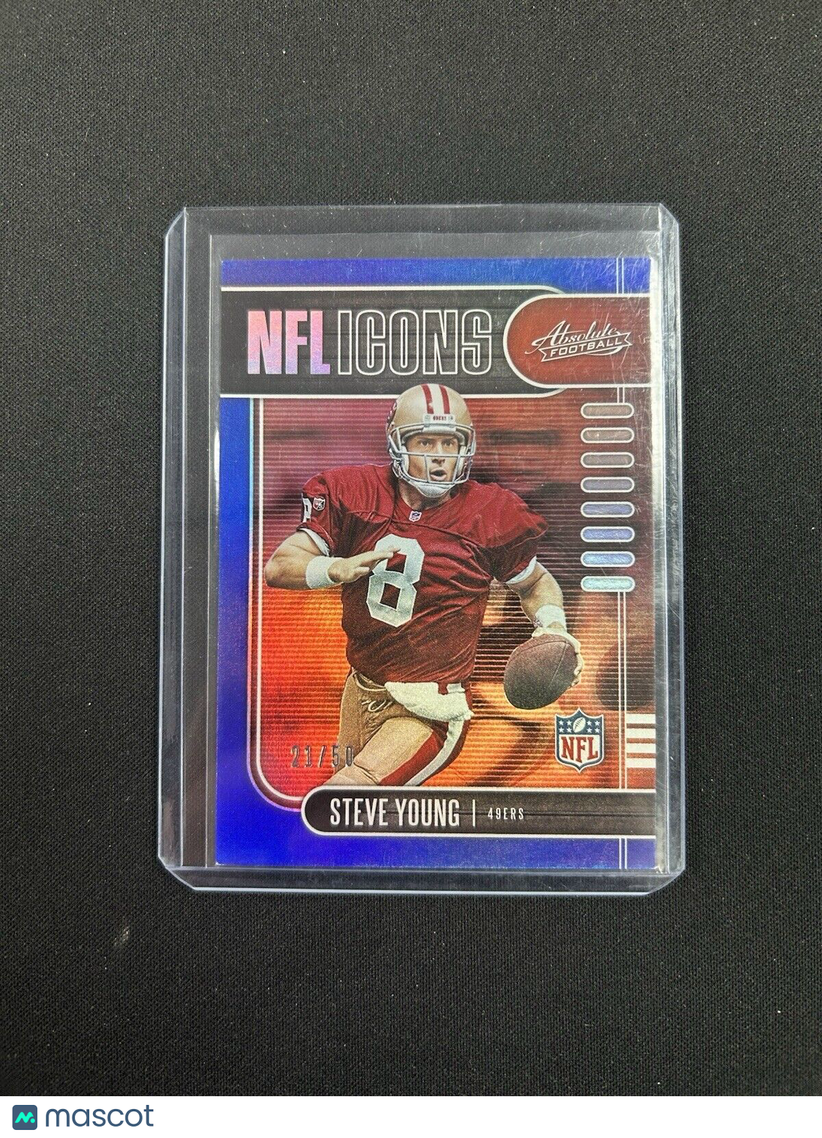 2019 Panini Absolute NFL Icons Blue #14 Steve Young /50