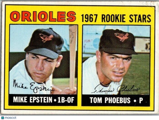 1967 Topps - 1967 Rookie Stars #204 Mike Epstein, Tom Phoebus (RC)