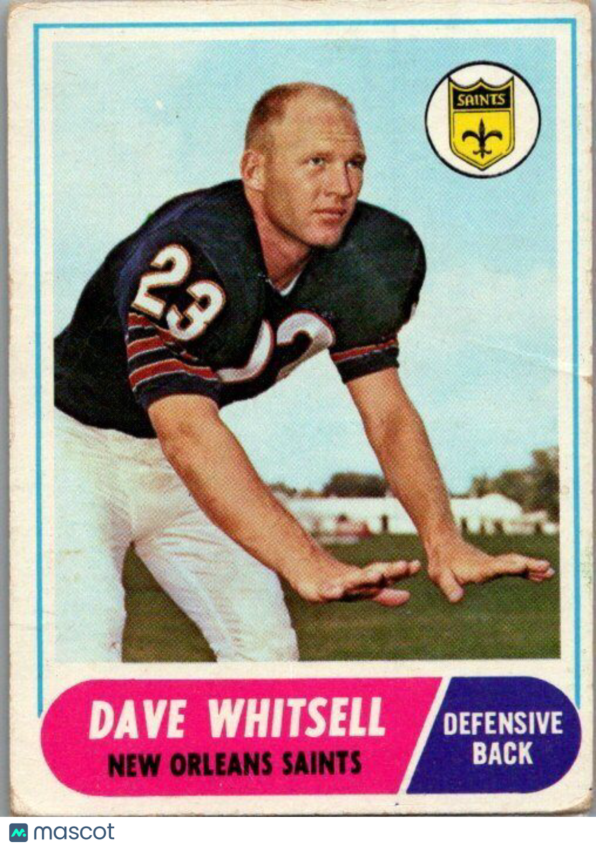 1968 Topps #82 Dave Whitsell