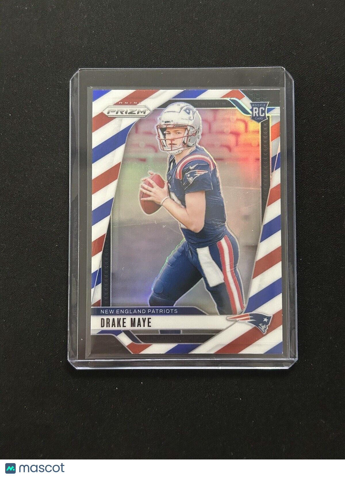 2024 Panini Prizm Red White and Blue #329 Drake Maye RC