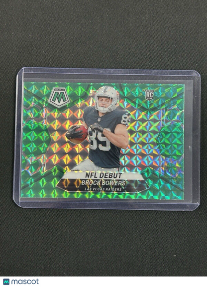 2024 Panini Mosaic - NFL Debut Green Mosaic Prizm #286 Brock Bowers RC