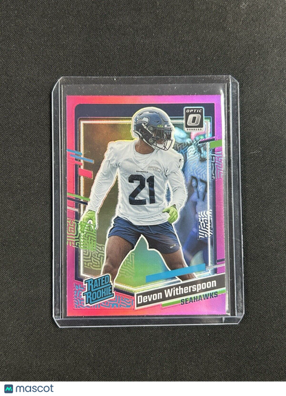 2023 Donruss Optic  Pink Rated Rookie #389 Devon Witherspoon