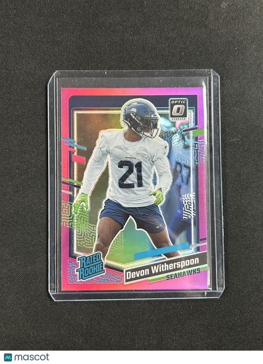 2023 Donruss Optic  Pink Rated Rookie #389 Devon Witherspoon