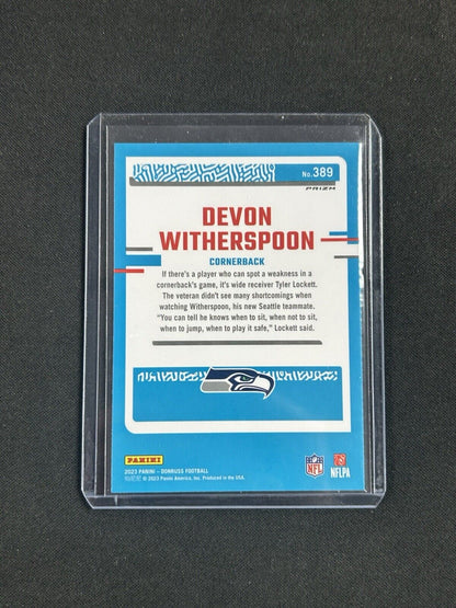 2023 Donruss Optic  Pink Rated Rookie #389 Devon Witherspoon