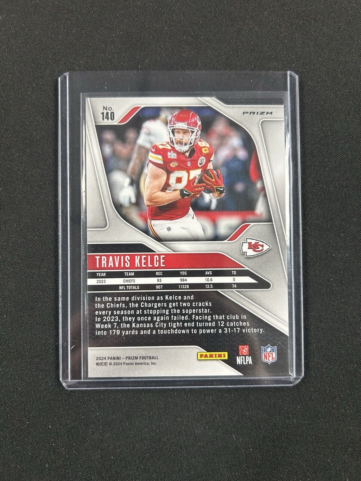 2024 Panini Green Prizm #140 Travis Kelce