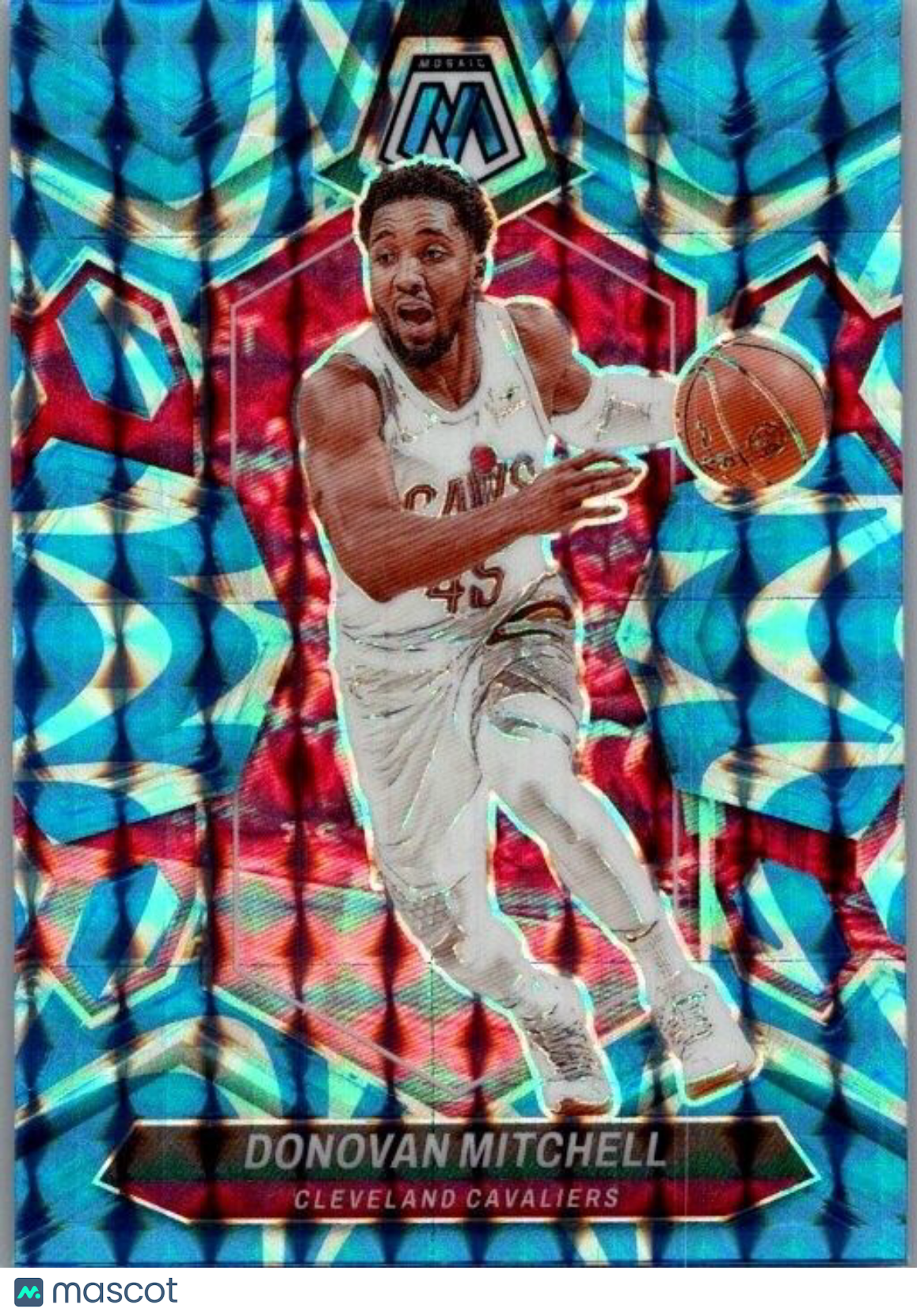 2023-24 Panini Mosaic - Reactive Blue Mosaic Prizm #143 Donovan Mitchell