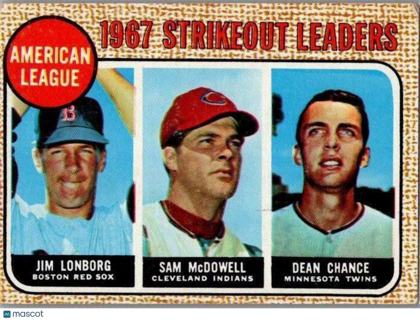 1968 Topps #12 American League 1967 Strikeout Leaders