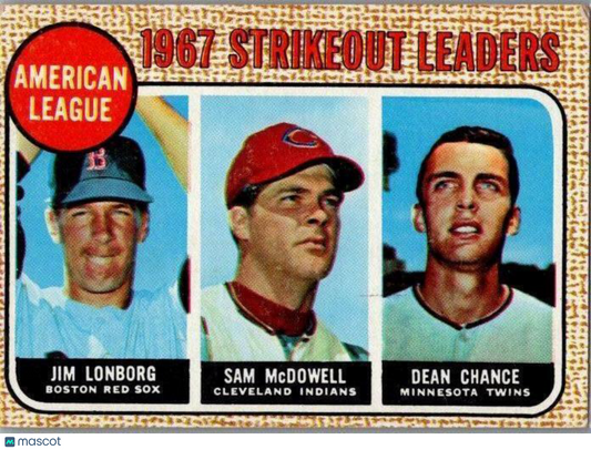 1968 Topps #12 American League 1967 Strikeout Leaders