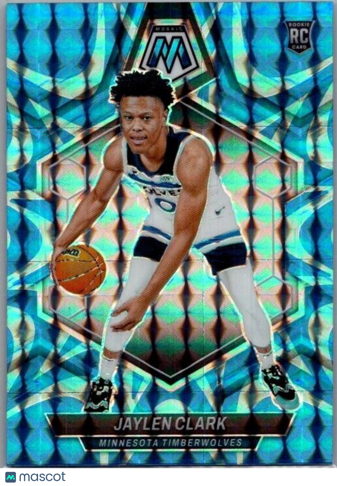 2023-24 Panini Mosaic - Reactive Blue Mosaic Prizm #208 Jaylen Clark (RC)