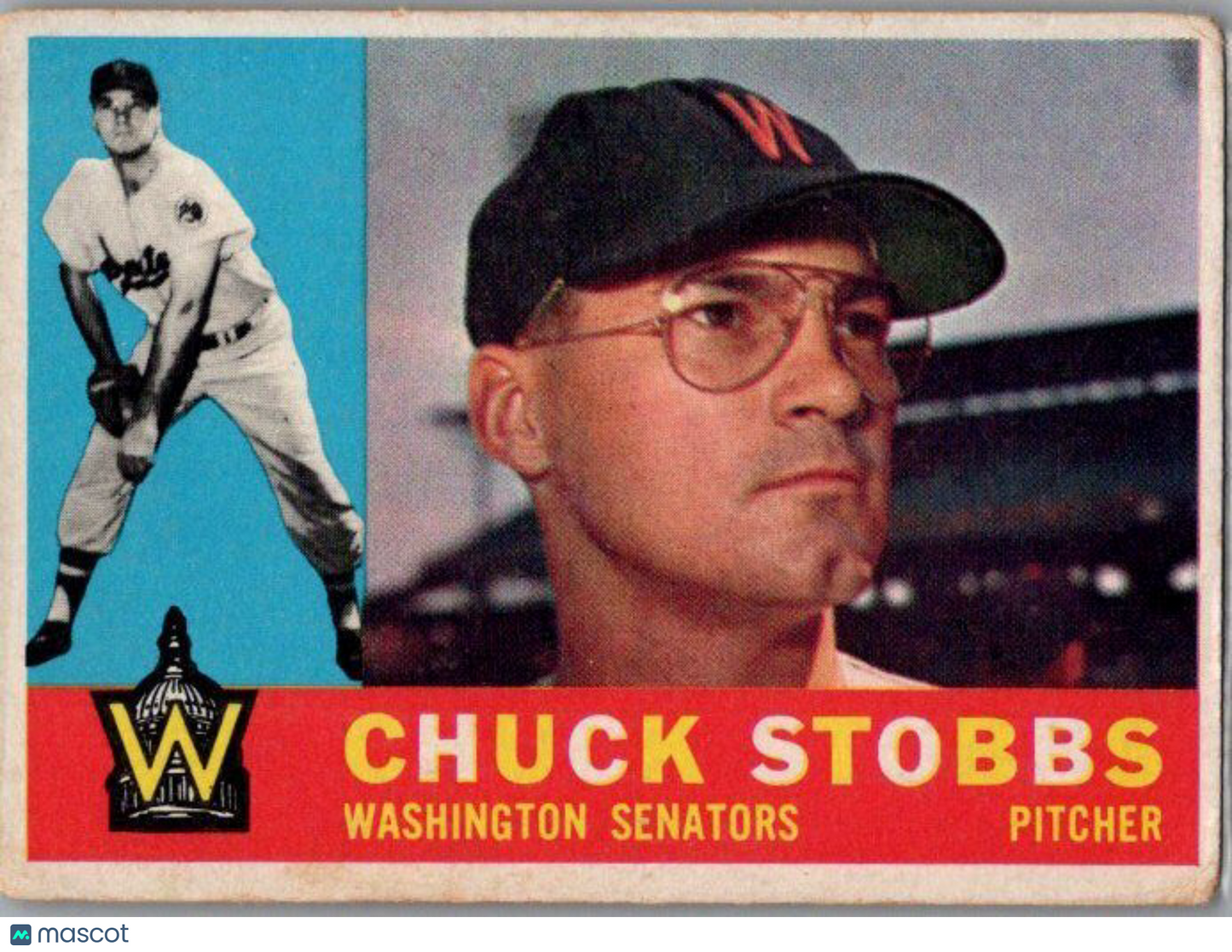 1960 Topps #432b Chuck Stobbs Gray back