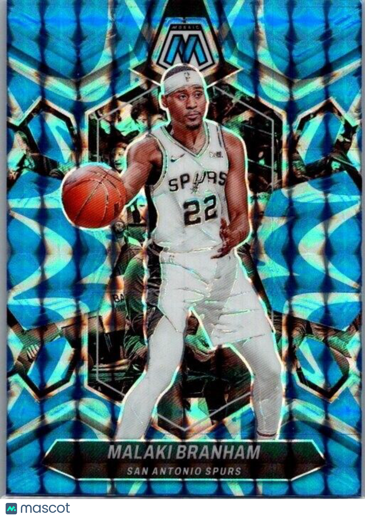 2023-24 Panini Mosaic - Reactive Blue Mosaic Prizm #102 Malaki Branham