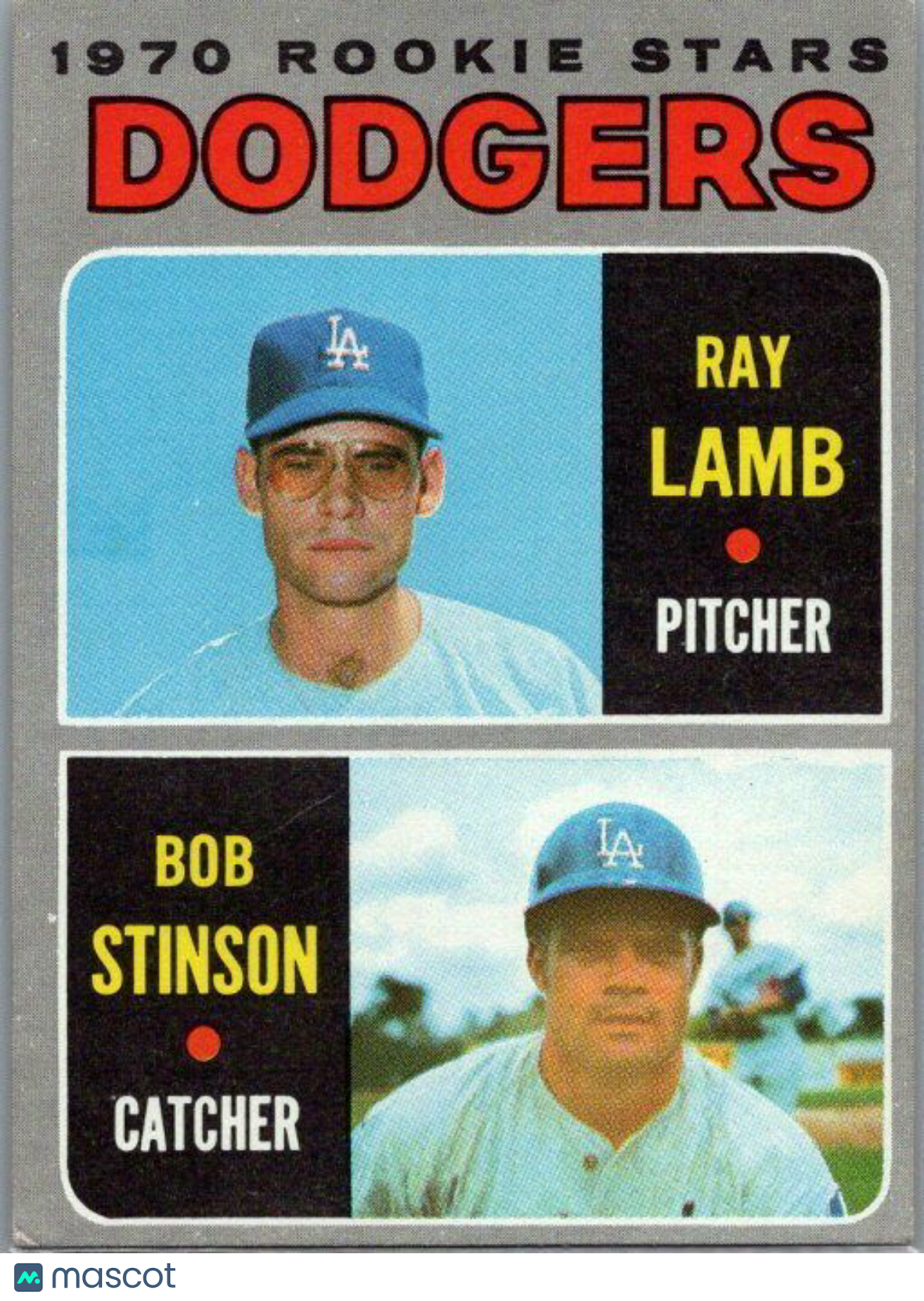 1970 Topps #131 Dodgers 1970 Rookie Stars (Ray Lamb / Bob Stinson) RS, RC