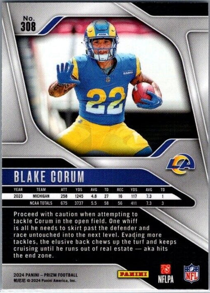 2024 Panini Prizm - #308 Blake Corum Rookie (RC)