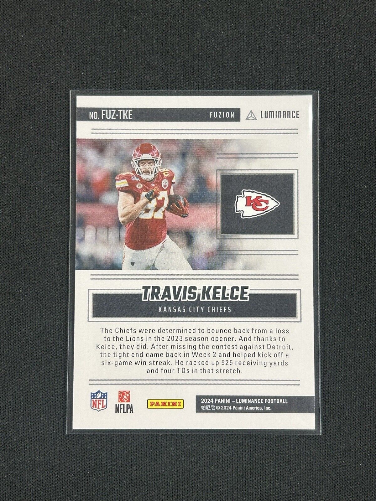 2024 Luminance Fuzion #FUZ-TKE Travis Kelce /100