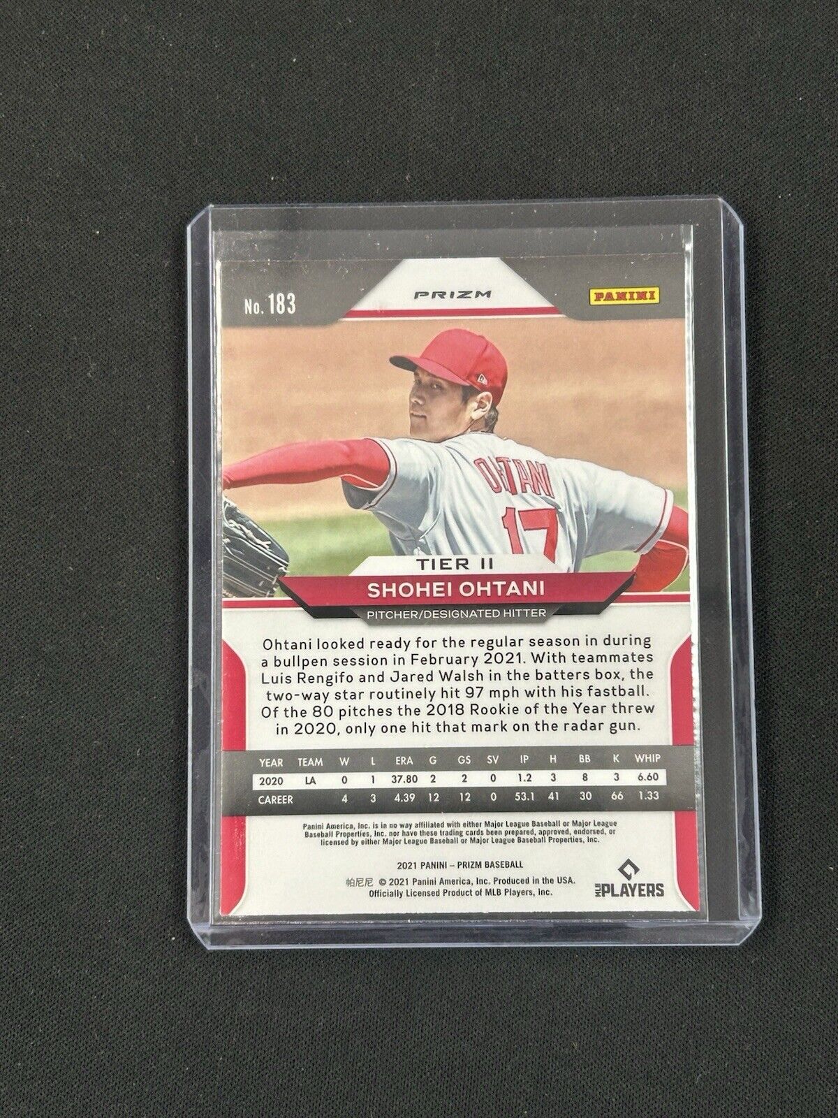 2021 Panini Prizm Red White and Blue #183 Shohei Ohtani