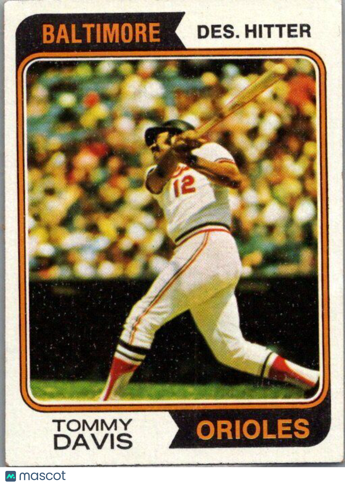 1974 Topps #396 Tommy Davis