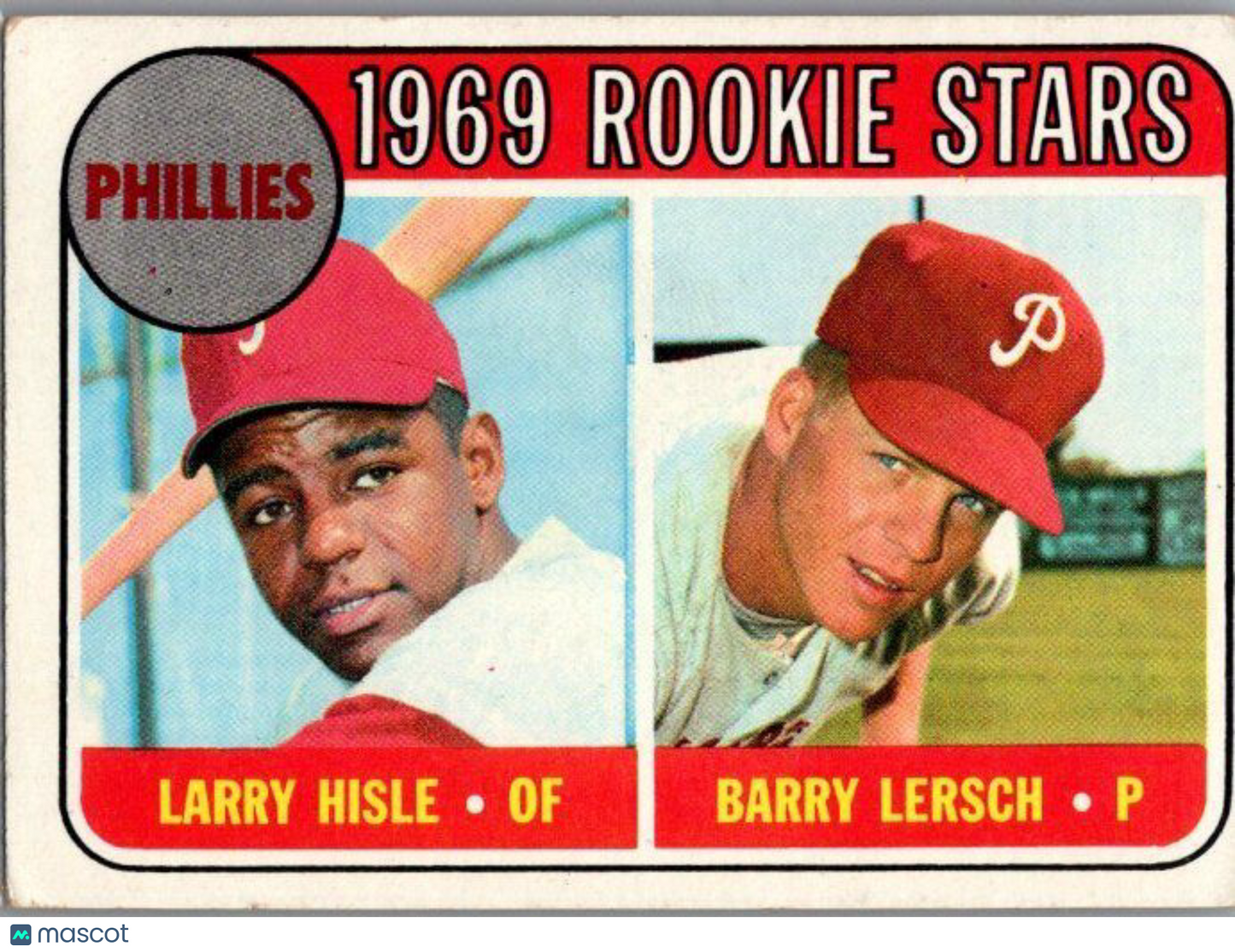 1969 Topps #206 Phillies 1969 Rookie Stars (Larry Hisle / Barry Lersch) RS, RC