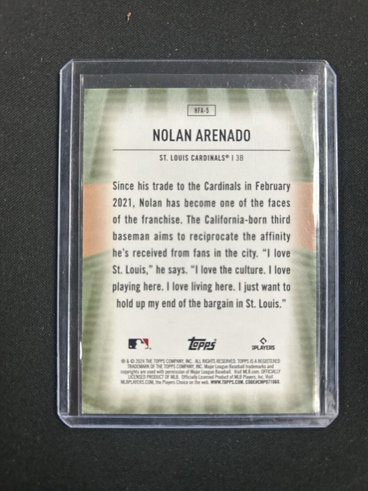 2024 Topps Home Field Advantage Nolan Arenado