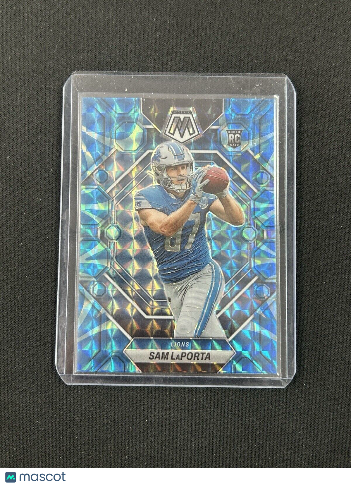 2023 Panini Mosaic Blue Reactive Prizm #360 Sam Laporta RC