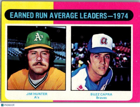 1975 Topps #311 1974 ERA Leaders Jim Hunter