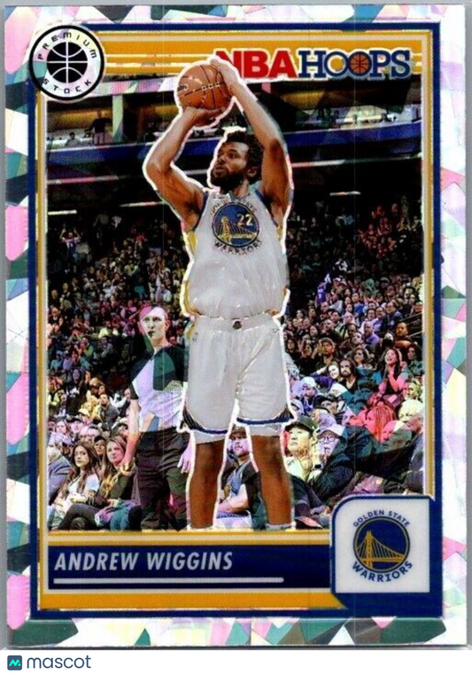 2023-24 Panini NBA Hoops Premium Stock - Ice Prizm #140 Andrew Wiggins