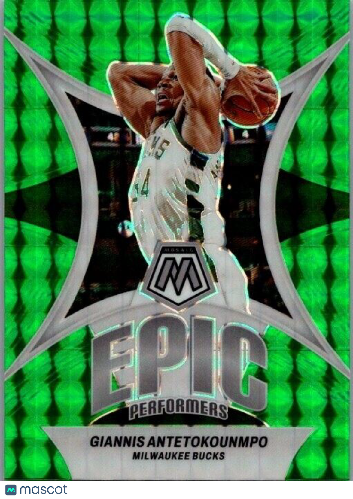 2023-24 Panini Mosaic - Epic #8 Giannis Antetokounmpo Green Mosaic