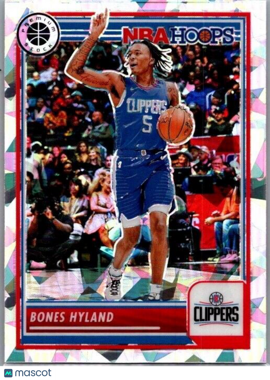 2023-24 Panini NBA Hoops Premium Stock - Ice Prizm #204 Bones Hyland